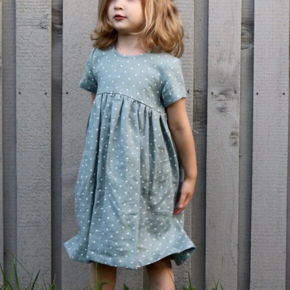 OffOn toddler 2T 3T 100% Linen Polka Dot Dress - Picture 10 of 11